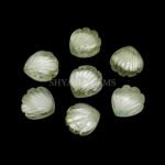 Green Amethyst Carved Shell Gemstone 12mm