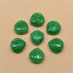 Green Strawberry Carved Shell Gemstone 12mm