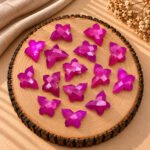 Hot Pink Chalcedony Butterfly 13mm