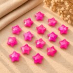 Hot Pink Chalcedony Star Faceted Loose Gemstone 10mm