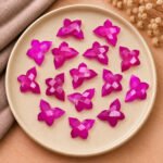 Hot Pink Chalcedony Butterfly 13mm