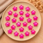 Hot Pink Chalcedony Star Faceted Loose Gemstone 10mm