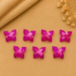 Hot Pink Chalcedony Butterfly 13mm