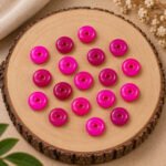 Hot Pink Chalcedony Donut Gemstone 15mm
