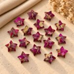 Hot Pink Copper Turquoise Star Faceted Loose Gemstone 10mm