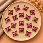Hot Pink Chalcedony Carved Ninja Star Loose Gemstone 15mm