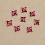 Hot Pink Chalcedony Carved Ninja Star Loose Gemstone 12mm