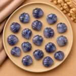 Iolite Carved Shell Gemstone 12mm