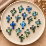 Labradorite Faceted Cross Shape Loose Gemstone 15x10mm