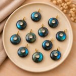 Labradorite Round Inlay Pendant 15mm