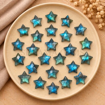 Labradorite Star Faceted Loose Gemstone 10mm