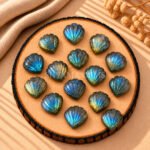 Labradorite Carved Shell Gemstone 12mm