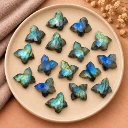 Labradorite Hand Carved Butterfly 13mm