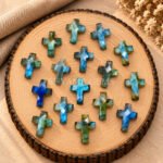 Labradorite Faceted Cross Shape Loose Gemstone 15x10mm