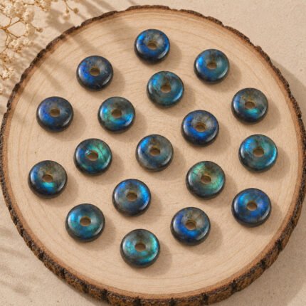 Labradorite Donut Gemstone 15mm