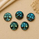 Labradorite Full Moon Face Carved Loose Gemstone 15mm