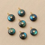 Labradorite Round Inlay Pendant 15mm
