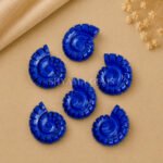 Lapis Lazuli Shell Snail Nautilus Carved 20mm Gemstone