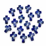 Lapis Lazuli Faceted Cross Shape Loose Gemstone 15x10mm