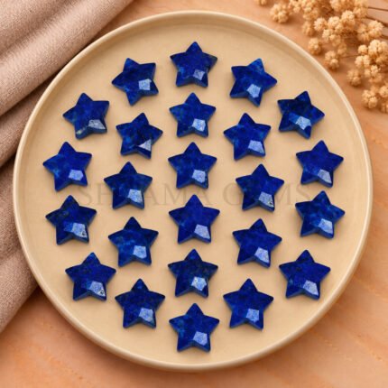 Lapis Lazuli Star Faceted Loose Gemstone 10mm