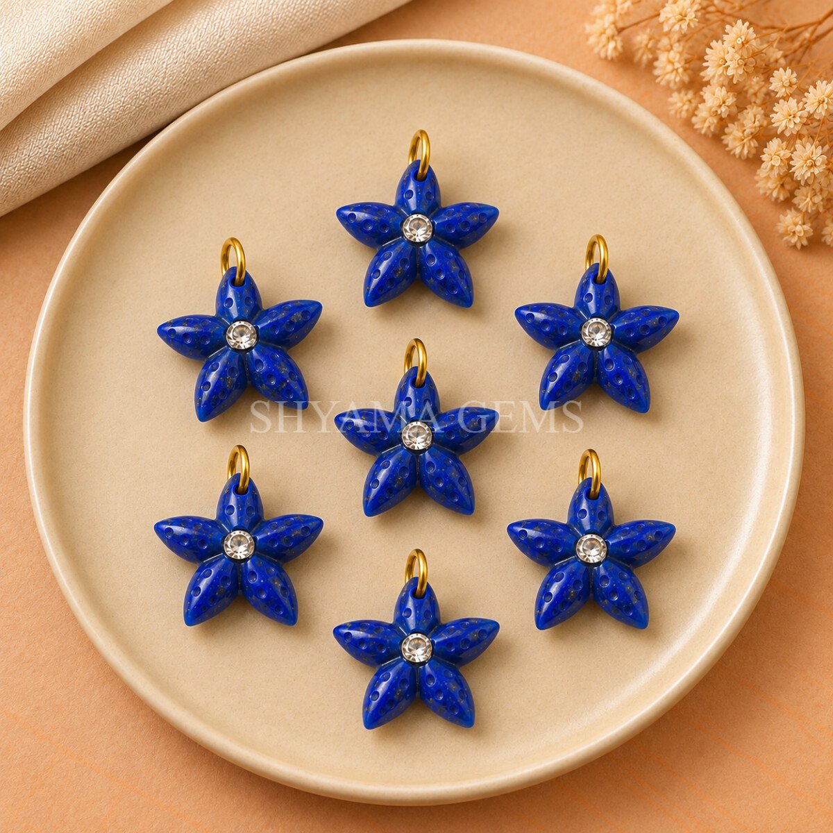 Lapis Lazuli Starfish Carved 15mm Pendant Lapis Lazuli Starfish Carved 15mm Pendant