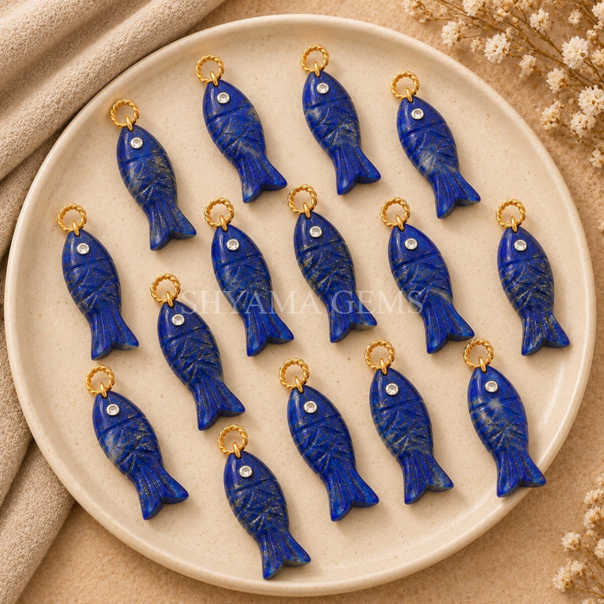 Lapis Lazuli Fish Inlay Pendant 25x8mm Lapis Lazuli Fish Inlay Pendant 25x8mm