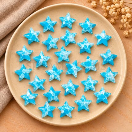 Larimar Mohave Turquoise Star Faceted Loose Gemstone 10mm