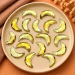 Lemon Quartz Faceted Moon Gemstone 17mm