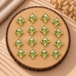 Lemon Quartz Carved Ninja Star Loose Gemstone 15mm