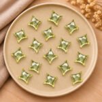 Lemon Quartz Carved Ninja Star Loose Gemstone 15mm