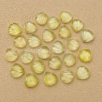 Lemon Quartz Carved Shell Gemstone 12mm