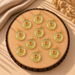 Lemon Quartz Round Inlay Pendant 15mm