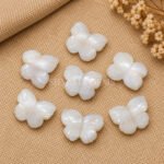 Mother of Pearl MOP Hand Carved Butterfly Gemstone 13mm