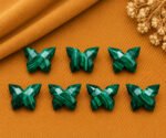 Malachite Hand Carved Butterfly 13mm