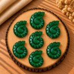 Malachite Shell Snail Nautilus Carved 20mm Gemstone