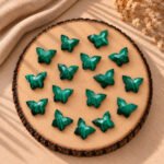 Malachite Hand Carved Butterfly 13mm