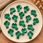 Malachite Faceted Cross Shape Loose Gemstone 15x10mm