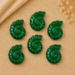 Malachite Shell Snail Nautilus Carved 20mm Gemstone
