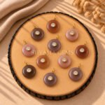 Chocolate Moonstone Round Inlay Pendant 15mm