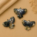 Moss Agate Eagle Shape 30mm Loose Gemstone