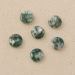 Moss Agate Donut Gemstone 15mm