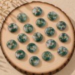 Moss Agate Donut Gemstone 15mm