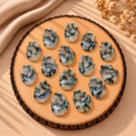 Moss Agate Carved Hamsa Hand 25mm