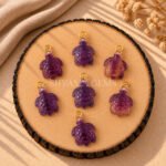 Multi Fluorite Turtle Carved 18mm Gemstone Pendant