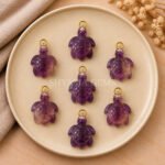 Multi Fluorite Turtle Carved 18mm Gemstone Pendant