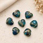 Neon Blue Copper Turquoise Heart Faceted 10mm Loose Gemstone