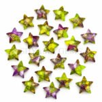 Neon Green and Purple Turquoise Star Faceted Loose Gemstone 10mm