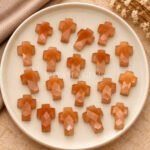 Peach Moonstone Faceted Cross Shape Loose Gemstone 15x10mm