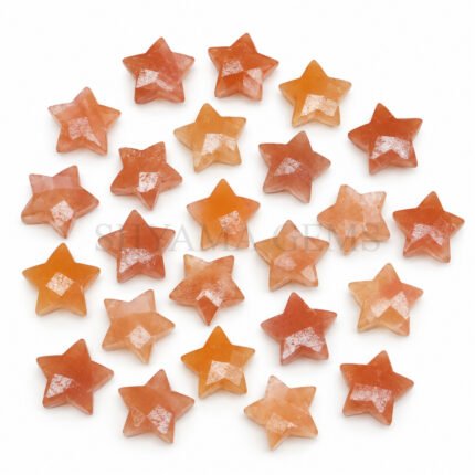 Peach Moonstone Star Faceted Loose Gemstone 10mm