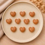 Peach Moonstone Carved Evil Eye Heart Loose Gemstone 12mm